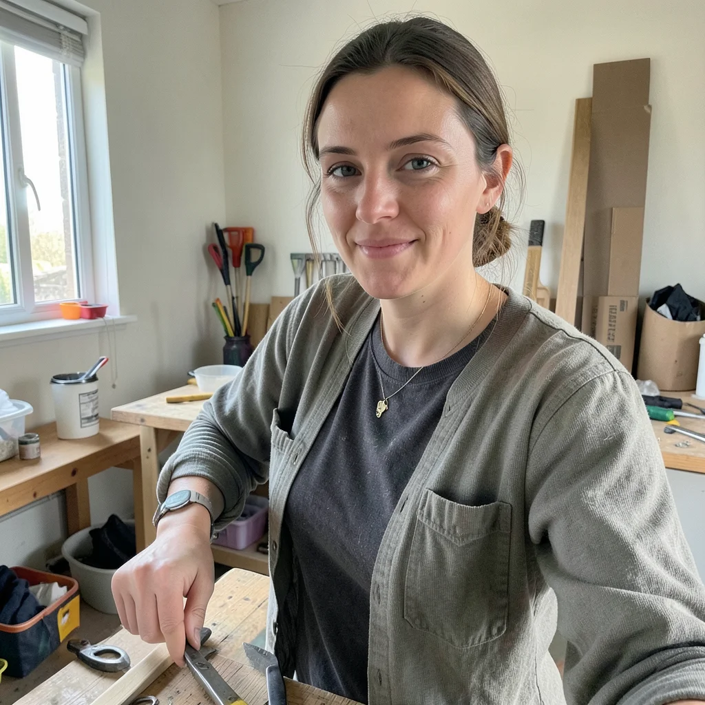Portret van Femke de Vries, interieurontwerper gespecialiseerd in eiken visgraatvloeren